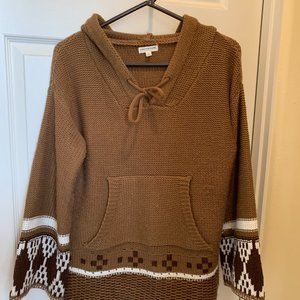 Brown Baja-style sweater